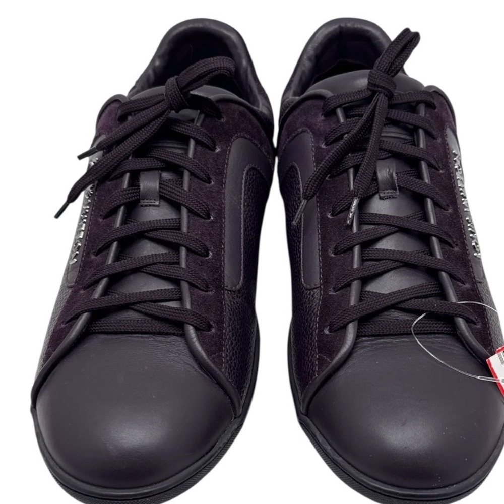 Authentic Louis Vuitton Dark Purple Low Top Sneakers Shoes size 9.5 Excellent